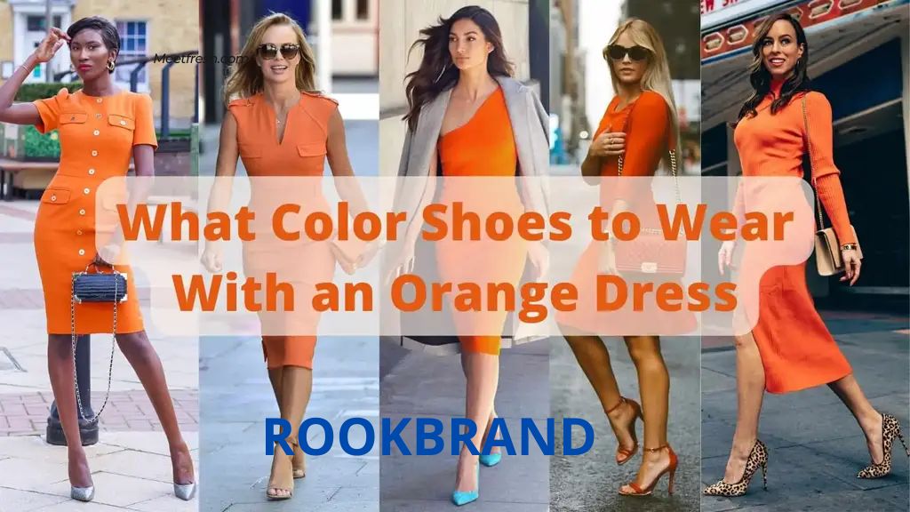 what colour shoes to wear with an orange dress